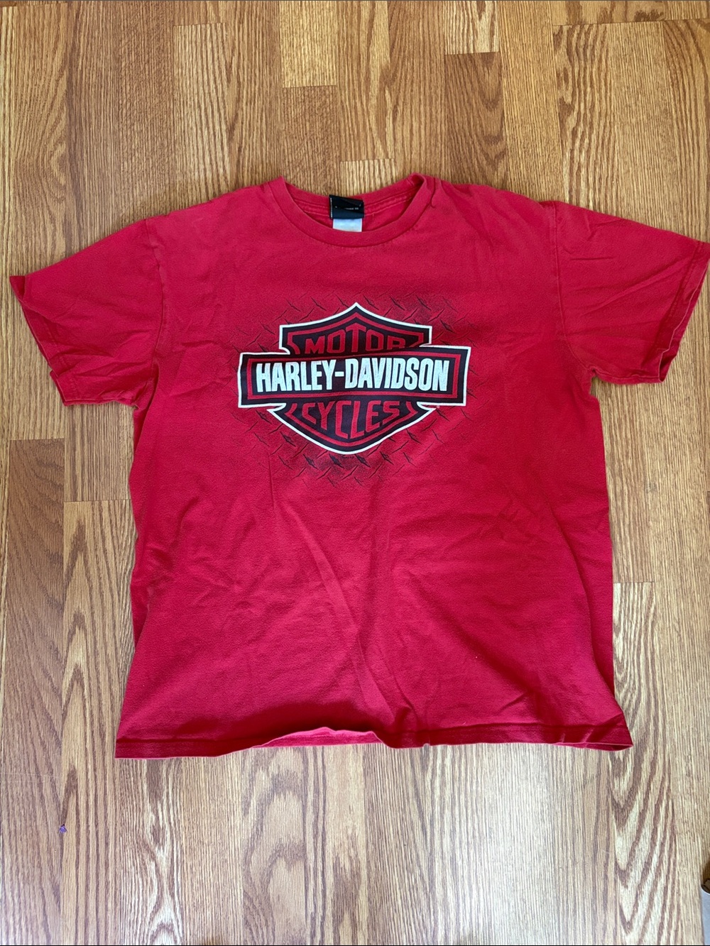 Harley-Davidson Red Short Sleeve Tee with Center Logo